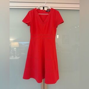 Karl Lagerfeld Red A Line Fit and Flare Dress